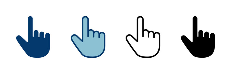 Hand click icon vector isolated on white background. pointer icon vector. hand cursor icon vector