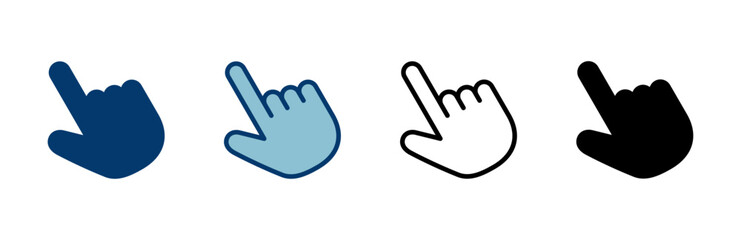 Hand cursor icon vector isolated on white background. Hand click icon. Finger pointer vector