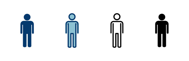 Man icon vector isolated on white background. male icon vector. human symbol