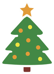 シンプルでかわいいクリスマスツリーのアイコン
Simple and cute Christmas tree icon