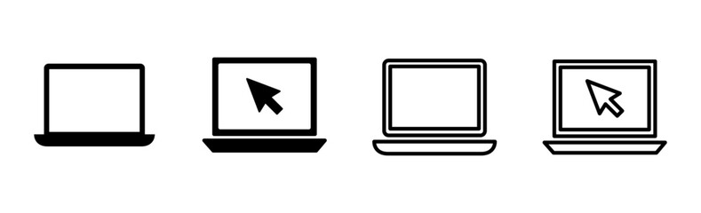 Laptop icon set. computer icon vector