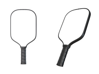 Pickleball paddles, rackets, isolated on a transparent background, perfect for mockups, graphics resources, and product presentations