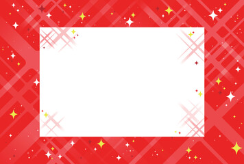 キラキラポップな背景素材 光り輝く 赤色 グリッター バックグラウンド  枠 フレーム