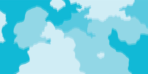 Abstract aqua background with layered blue shapes resembling clouds or water, creating a fluid textured design perfect for modern art, wallpaper, and creative projects.