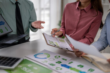 Business people planning sustainability esg strategy meeting © Apichat