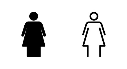 Female icon symbol for apps and websites. woman sign and symbol