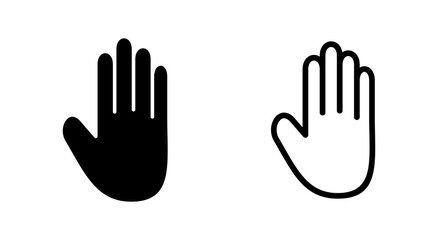 Obraz premium Hand icon symbol for apps and websites. hand sign and symbol. palm
