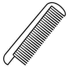 Minimalist Comb Line Art Vector on White Background