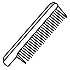 Minimalist Comb Line Art Vector on White Background