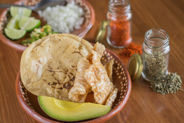 Traditional Mexican Appetizer Platter (Botana) for Pozole Feast