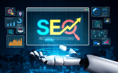 AI improves SEO visibility using intelligent optimization tools, keyword analytics, and smart...
