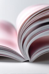 Open book, pages curled