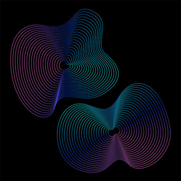 Dynamic digital art featuring mesmerizing abstract gradient waves, creating a fluid and modern visual effect