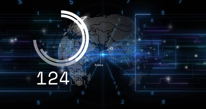 On startup drifting circuits and rotating dot globe, ring updating stock limits for data-tracking