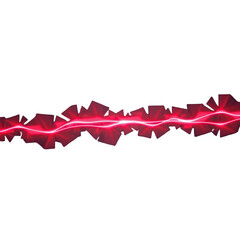 Crimson glowing electric plasma strike