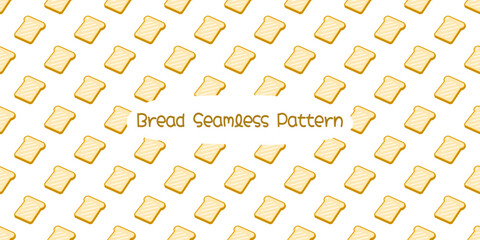 Bread Slice seamless pattern background. doodle bread slice pattern background. toasted bread pattern background. 