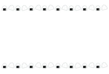 おにぎりのドット絵のフレームイラスト