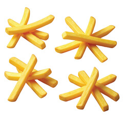 French Fries Snack Food Isolated on WhiteBackground illustration vector