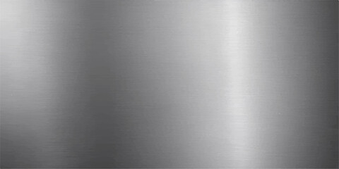 Shiny grey brushed steel metallic texture with a light reflection on the aluminium plate surface