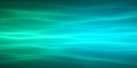Abstract blue and green background with water waves and light effects