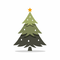 Fototapeta premium Christmas tree icon design