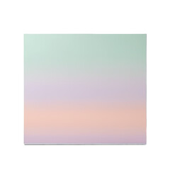 Soft square with pastel gradient. Gentle green to pink colors blend. Black background