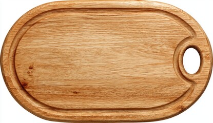 Oval wooden cutting board with handles