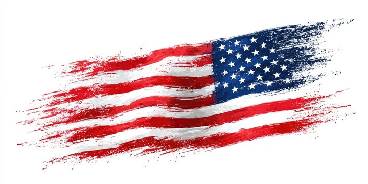 Brushstroke US Flag