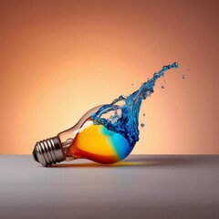 light bulb in the water