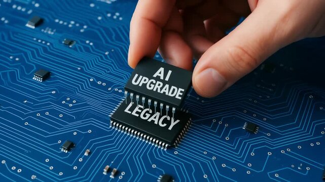 AI upgrade legacy adaptive business strategy chip replacement and circuit board motherboard processor upgrade technology transition and innovation