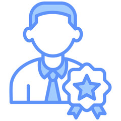 Obraz premium Experience Outline Blue Color Icon