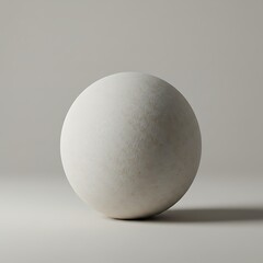 Monochromatic Sphere Depiction Exhibiting Subtle Texture And Light Play