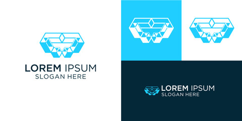 Modern geometric gemstone logo design offers a professional, sleek aesthetic for jewelry brands, tech companies, or creative agencies seeking a memorable brand identity