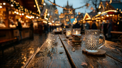 Charming Christmas Market Evening | Festive Holiday Street Lights | Cozy Winter Market Vibes
