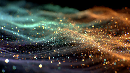 Abstract Glitter Wave Pattern | Shimmering Light Art Background | Colorful Sparkle Motion
