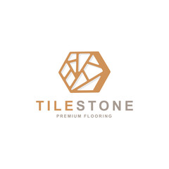 Tile stone and flooring logo design vector illustration