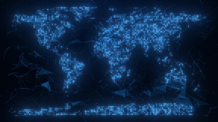 Global polygonal lines business network, Cyber space digital technology - Powered by Adobe