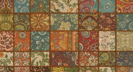Colorful Patchwork Pattern Variations
