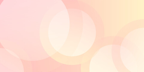 abstract pink pastel and soft yellow minimalist banner background. Circle effect style modern.