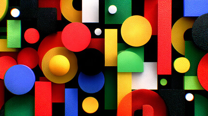  Colorful Geometric Abstract Pattern | Modern Art with Shapes and Colors | Creative Geometric Design