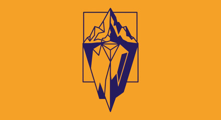 Iceberg Businessman Concept Illustration.