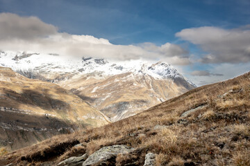 Layers Of Rolling Hills Turn Into Snow Covered Alps