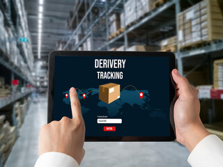 Delivery tracking system for e-commerce and modish online business to timely goods transportation and delivery