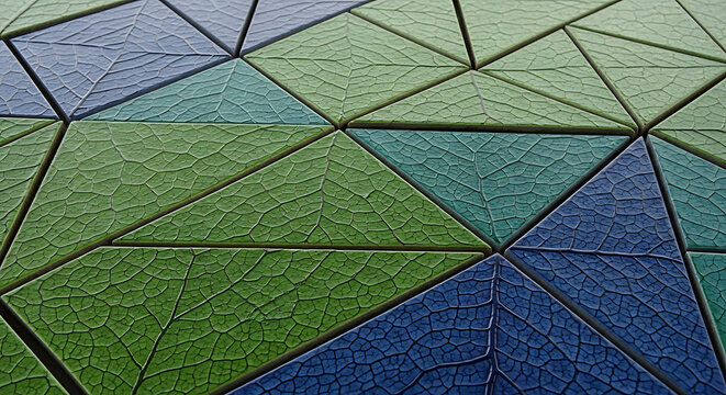 Abstract Green Leaf Triangle Pattern Background Texture