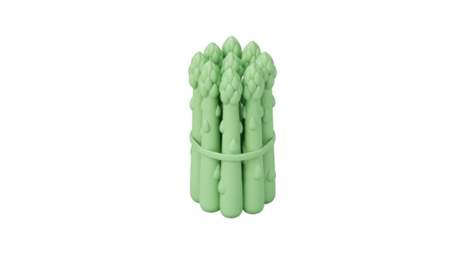 Stylized 3d Asparagus Bundle On Black Background