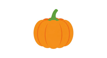 Obraz premium Minimalist Orange Pumpkin Illustration For Autumn And Halloween