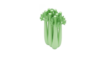 3d Render Of Fresh Celery Stalks On Black Background