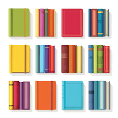 Silhouette of an open book with pages fanning out isolated on a white background isolated on white background