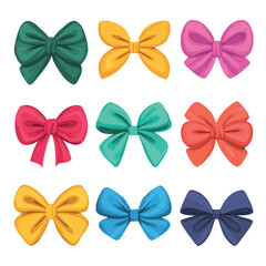 Elegant silhouette of a bow tied in a classic knot isolated on a clean white background isolated on white background