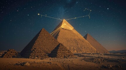 pyramid in the night